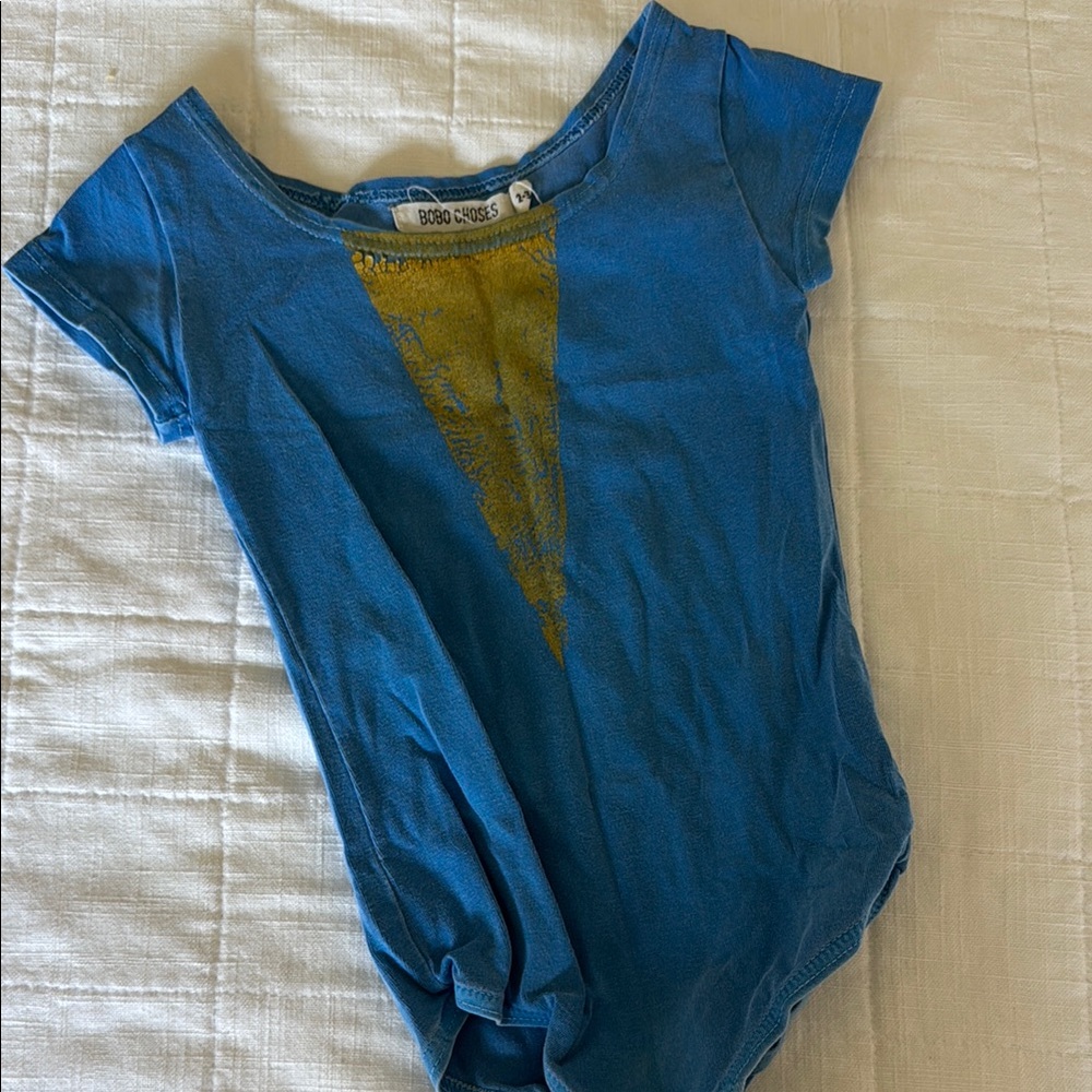 Bobo Choses Blue and Gold Bodysuit